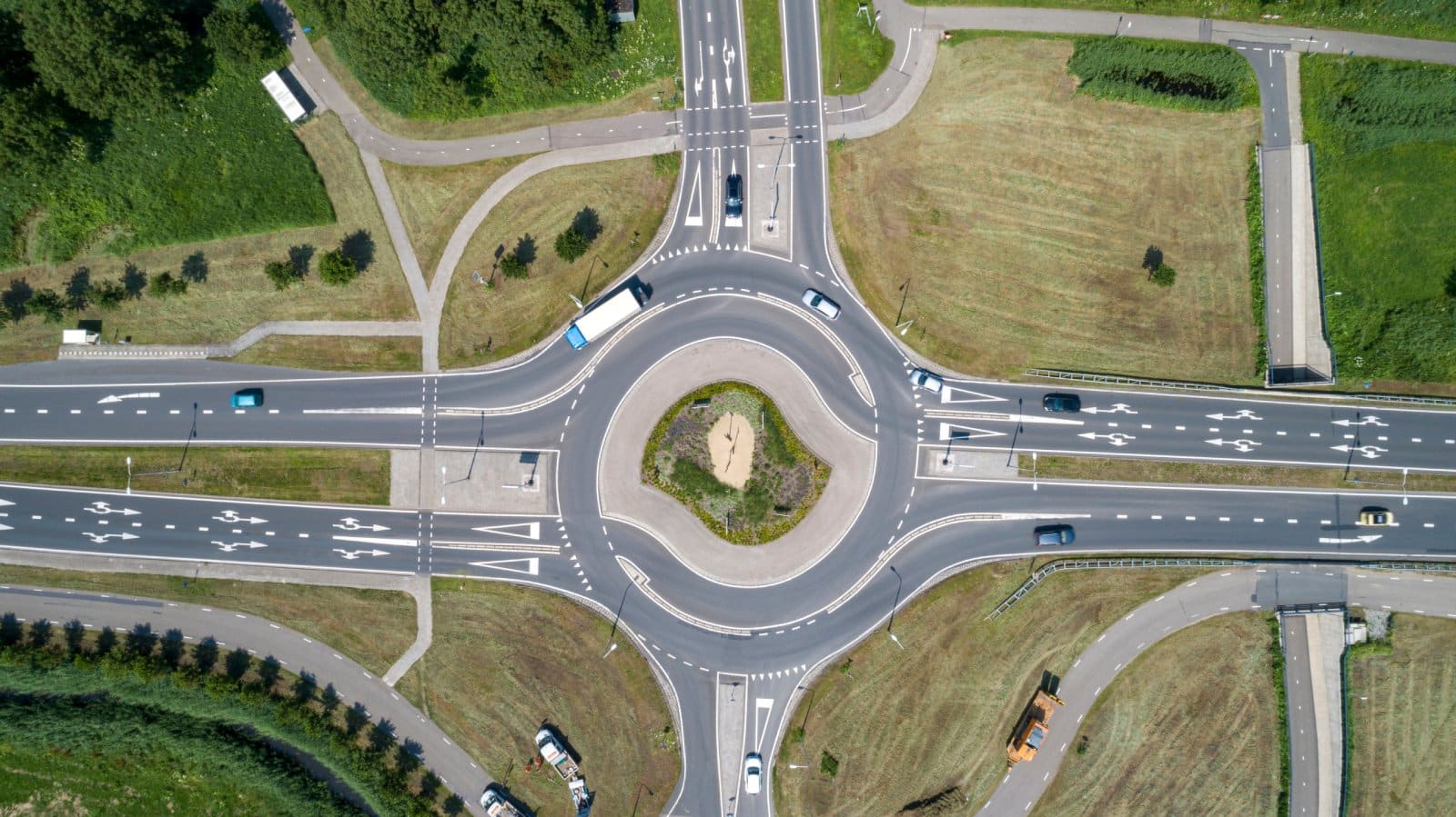 <p class="wp-caption-text">Image Credit: Shutterstock / Tjeerd Kruse</p>  <p><span>Roundabouts are common in places like the UK and France. Remember, those in the roundabout have the right of way, and in left-driving countries, navigate them clockwise.</span></p>