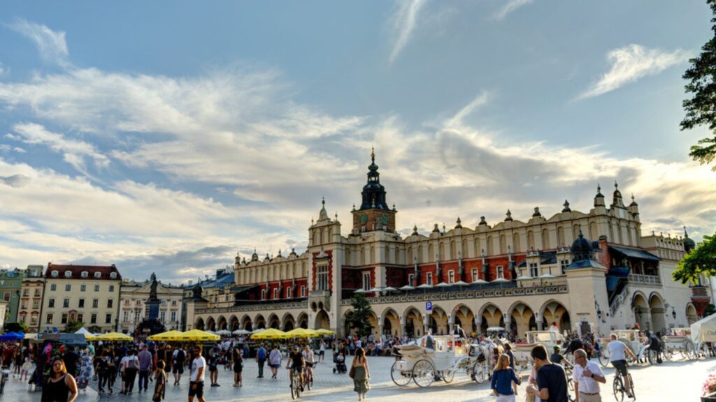 <p>Poland’s <a href="https://www.thetimes.co.uk/travel/destinations/europe-travel/poland/krakow/krakow-v5rpk2ql8#:~:text=Its%20buzzing%20nightlife%20helps%20to,but%20that's%20Krakow%20for%20you.">former royal capital</a> escaped heavy damage during WWII, making it a treasure trove of medieval architecture. The vast Market Square, Wawel Castle, and the moving remnants of the Jewish Quarter <a class="wpil_keyword_link" href="https://www.newinterestingfacts.com/interesting-facts-about-bears/" title="bear">bear</a> witness to Poland’s complex and often tragic history. It’s a city as beautiful as it is thought-provoking.</p><p>Nearby Auschwitz-Birkenau offers a sobering look at the horrors of the Holocaust. Visiting both Auschwitz and vibrant Krakow provides a powerful study of contrasts.</p>