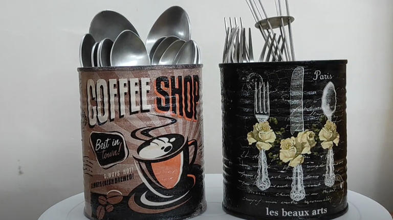 The Innovative Way To Reuse Old Soup Cans For Customized Kitchen Storage