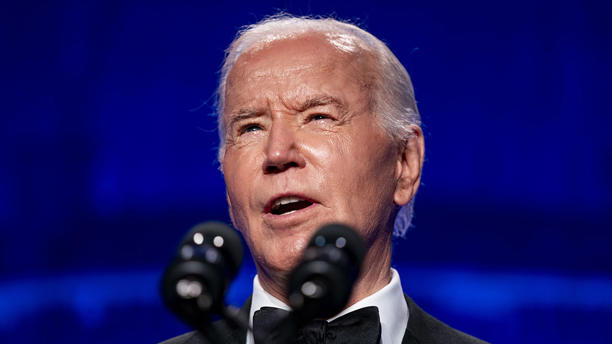 US President Joe Biden speaks during the White House Correspondents' Association (WHCA) dinner in Washington, DC, US on Saturday, April 27, 2024. Photographer: Bonnie Cash/UPI/Bloomberg via Getty Images Getty Images