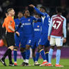 Chelsea star shouts in referee