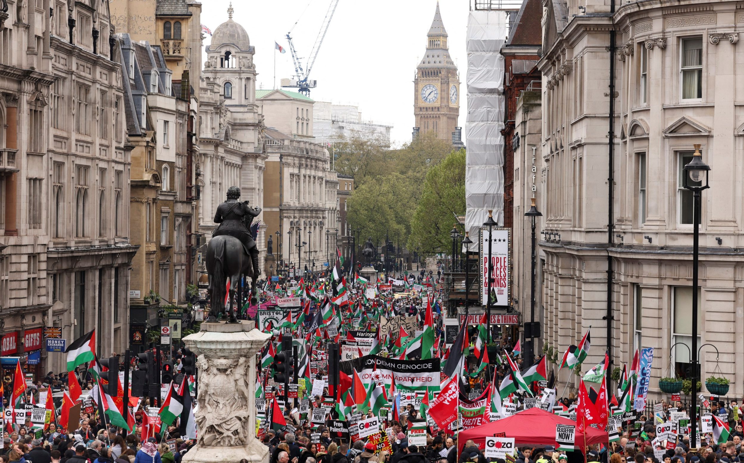 met police deny responsibility for covering up holocaust memorial during pro-palestinian march