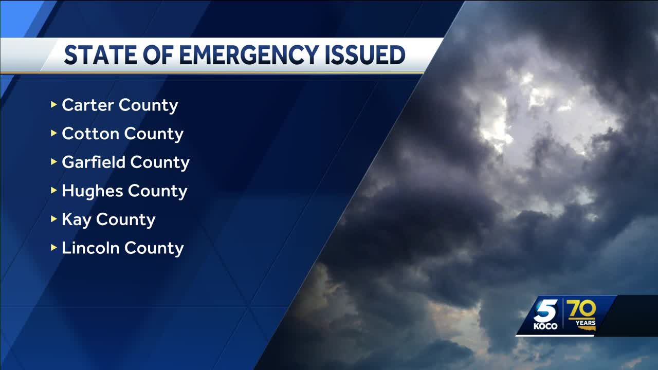 Gov. Stitt Issues State Of Emergency For 12 Oklahoma Counties After ...