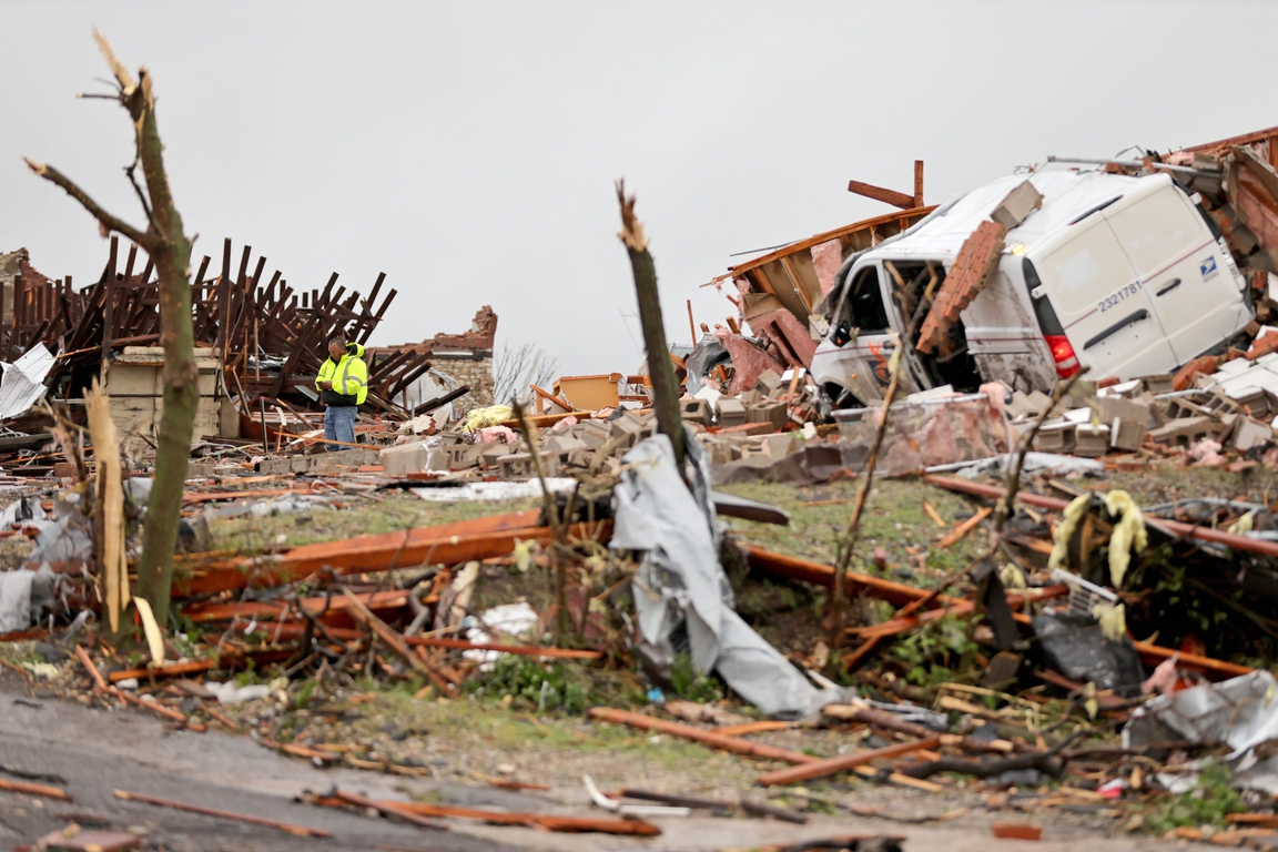 Oklahoma Gov. Stitt Tours Damage After Deadly Tornadoes