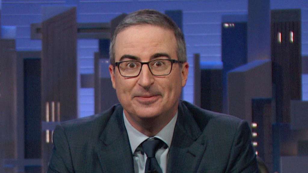 john oliver is giddy about getting his own cake bear: 