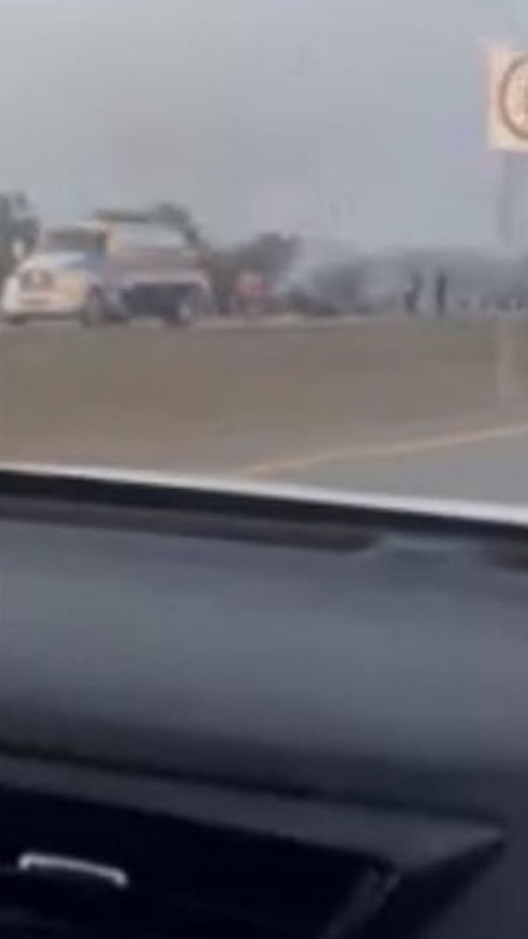 las impactantes imágenes del taque armado en la autopista a reynosa previo al debate presidencial