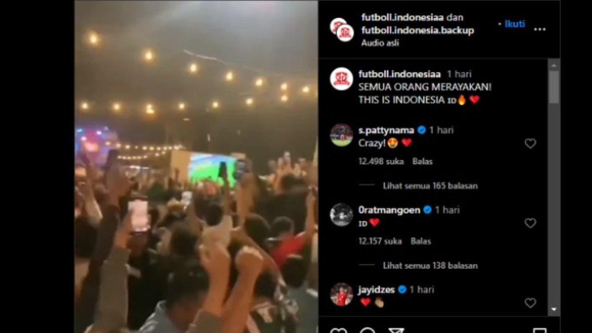 reaksi 3 pemain diaspora timnas senior indonesia saat lihat antusiasme nobar suporter di piala asia