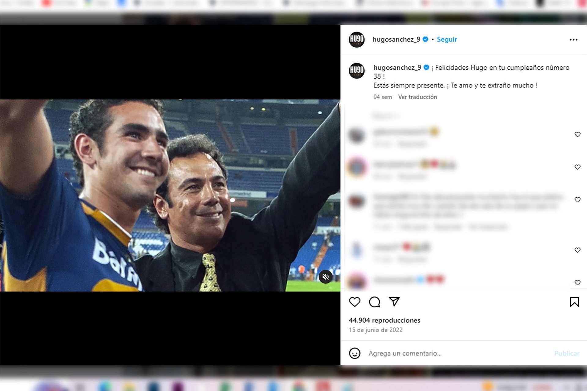 <p>Ultimately, amidst the trials and tribulations, the rift between them would fade into the recesses of memory. Each passing year, Hugo Sánchez Sr. ensures that his son remains ever-present in his heart and mind.</p> <p>Image: Official Instagram of Hugo Sánchez (@hugosanchez_9)</p>