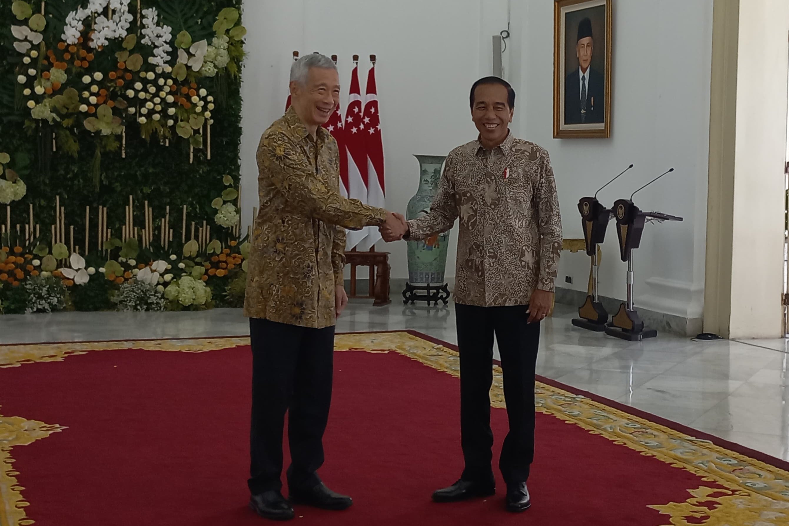 jokowi bertemu pm singapura di istana bogor, bahas politik hingga ikn