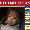 Child found wandering S Street SE DC; police seek help in identifying him<br>