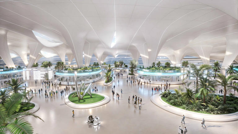 The new passenger terminal at Al Maktoum International Airport. Photo: Photo: Dubai government via AP
