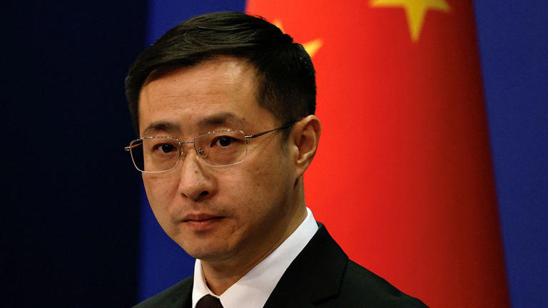 Chinese Foreign Ministry spokesperson Lin Jian attends a press conference in Beijing, China, on March 20. Reuters