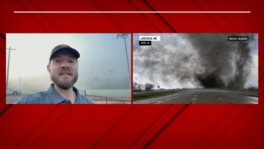 Storm chaser recalls intercepting weekend tornadoes<br><br>
