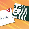 Score a free $20 Starbucks gift card when you buy a $300 Delta gift card<br>