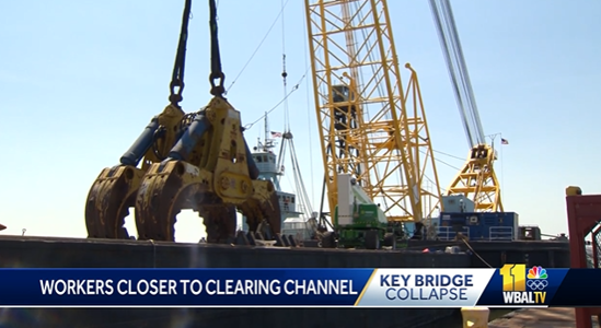 New machinery brought in to help regain access to Port of Baltimore<br><br>