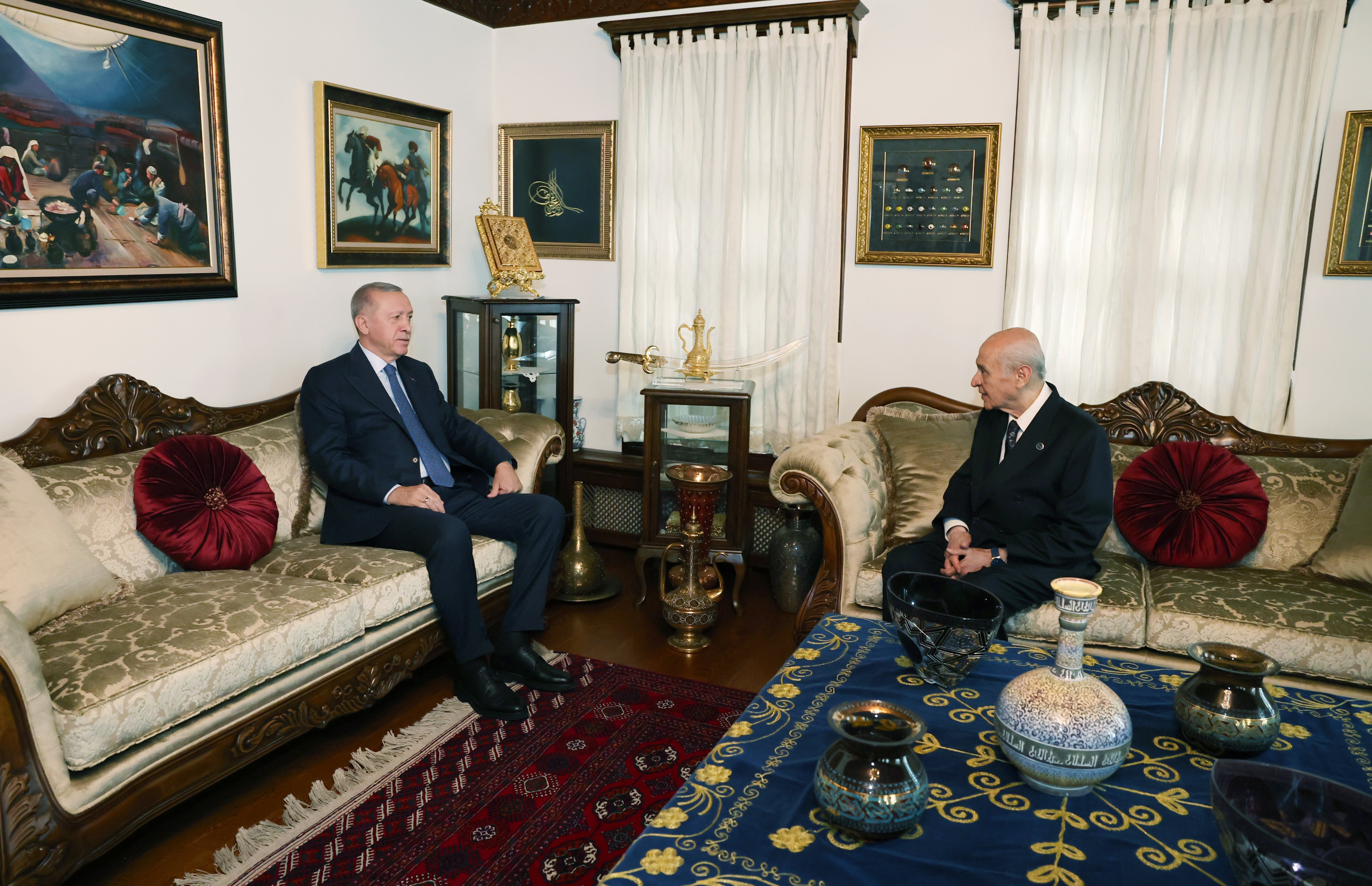 seçimden sonra ilk zirve: cumhurbaşkanı erdoğan ile bahçeli'nin görüşmesi başladı