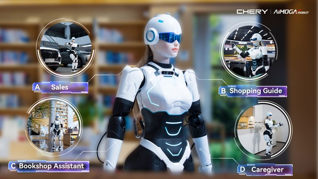 watch: chery reveals human-like robot driven by ai