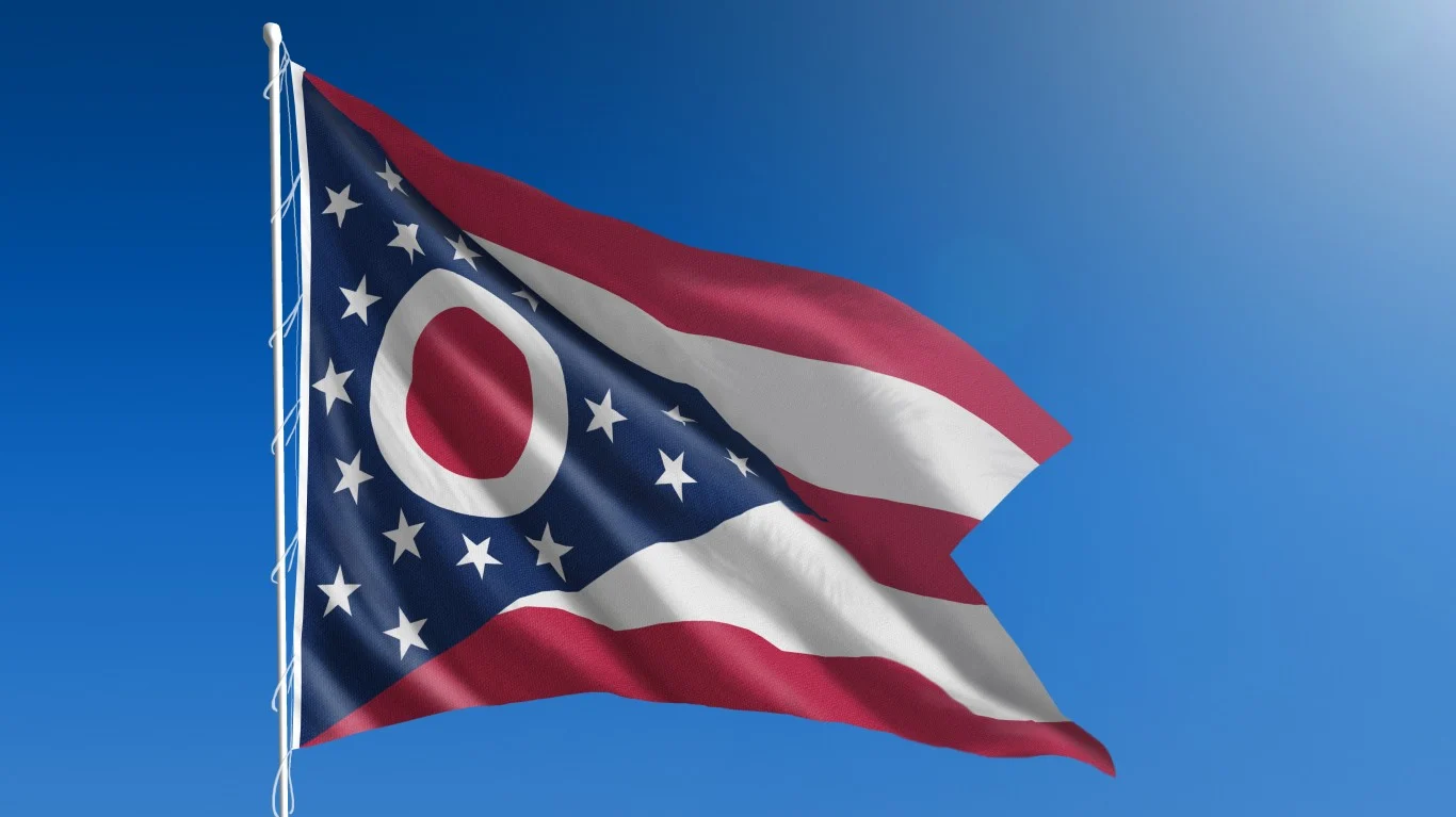 <p><strong>A:</strong> Ohio (the flag has a swallowtailed burgee).</p>