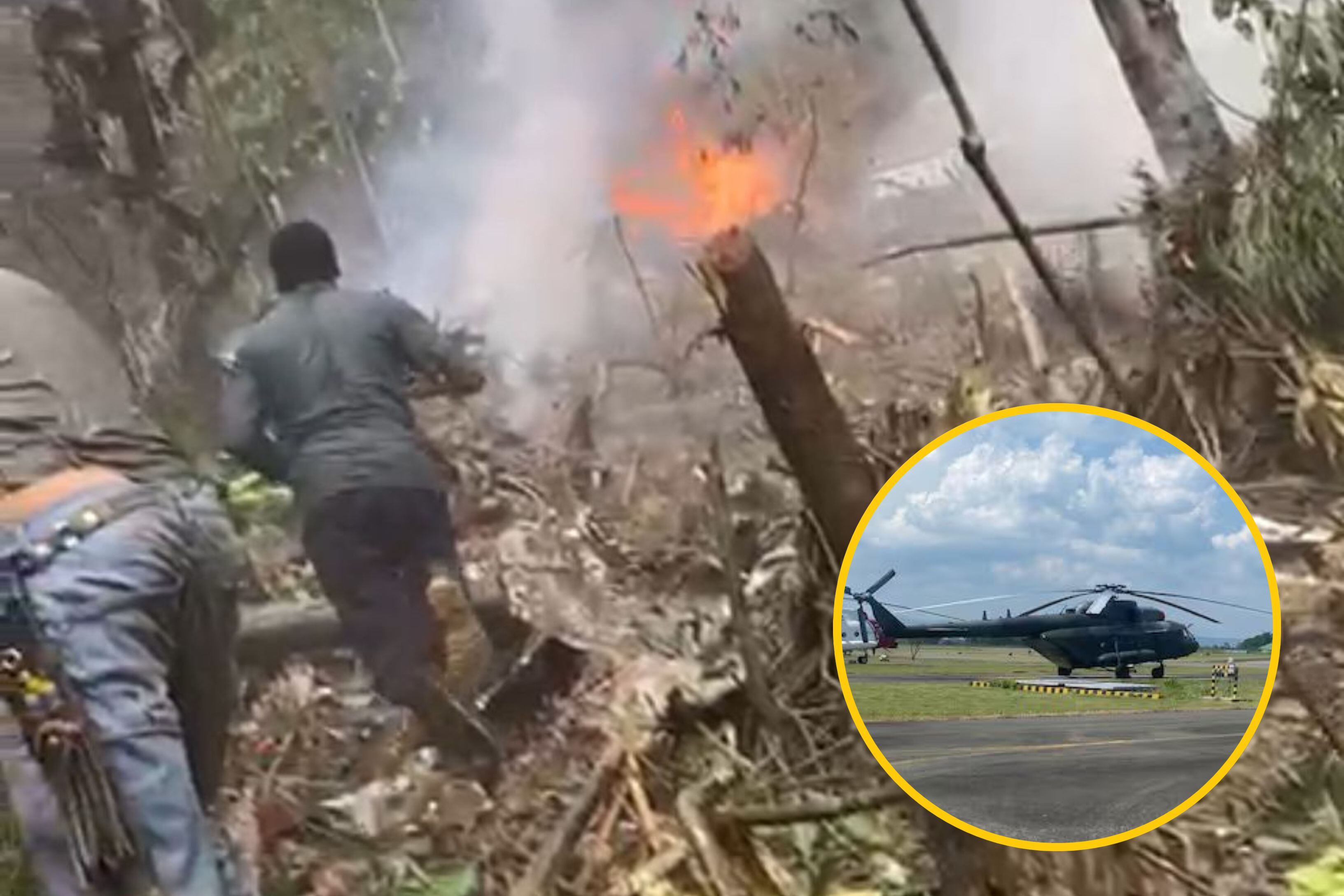 accidente de helicóptero del ejército dejó al menos nueve muertos