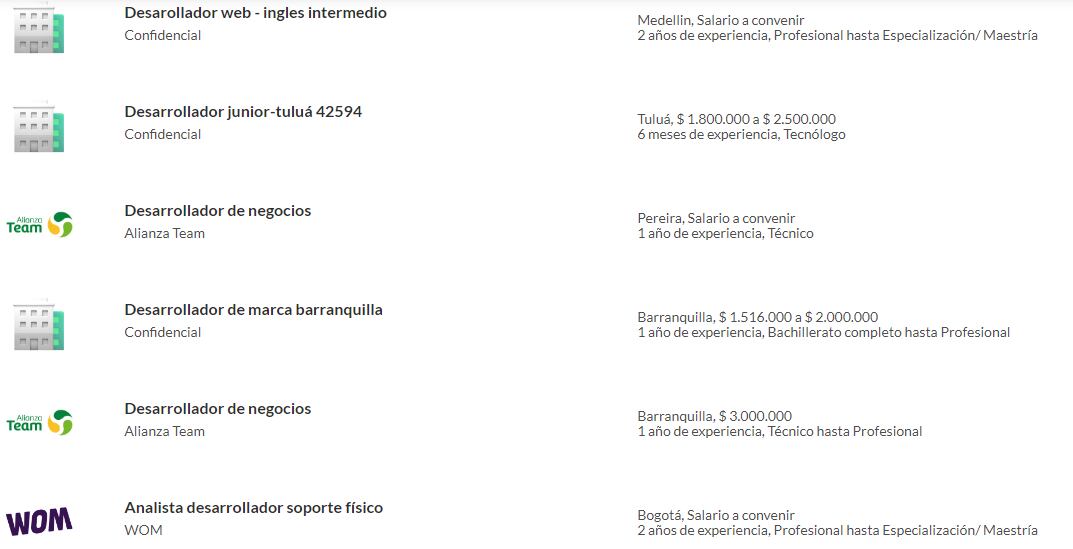 buscan desarrolladores en colombia y pagan sueldos desde los $8 millones: estas son las ofertas