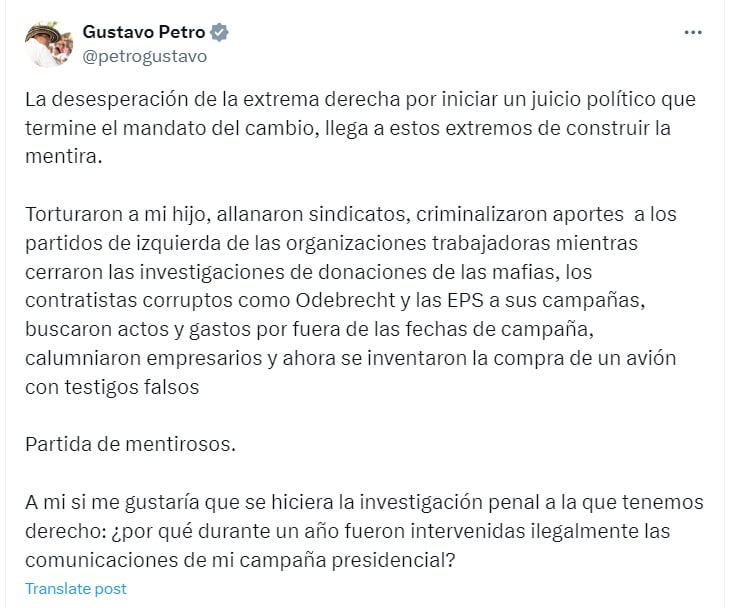 daily cop niega haber contribuido a la campaña del presidente gustavo petro