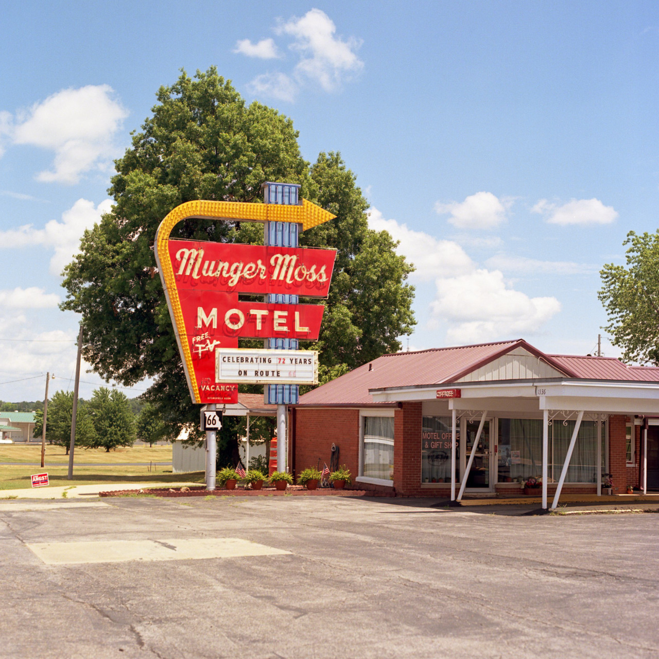 Another well-preserved Route 66 motel, the Munger Moss Motel in Lebanon offers travelers a glimpse into the past with its retro neon sign and vintage charm.]]>
