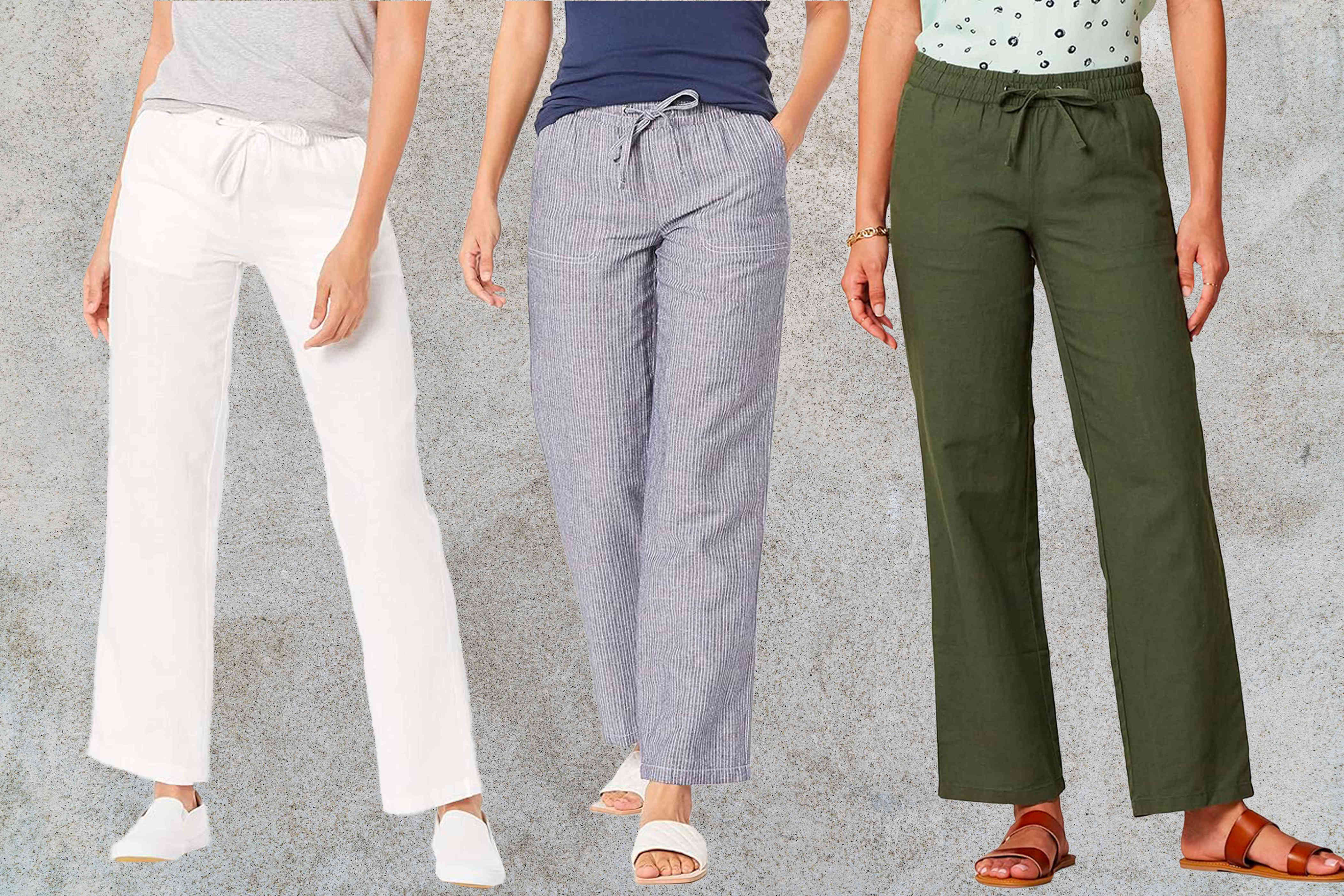 amazon, we found the perfect white linen pants for summer on sale for 70% off at amazon