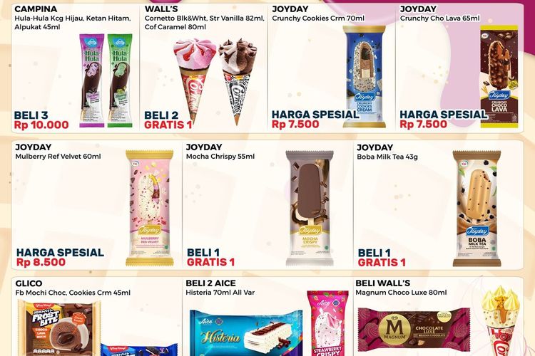 katalog promo alfamart carnaval ice cream beli 1 gratis 1, hari ini terakhir!