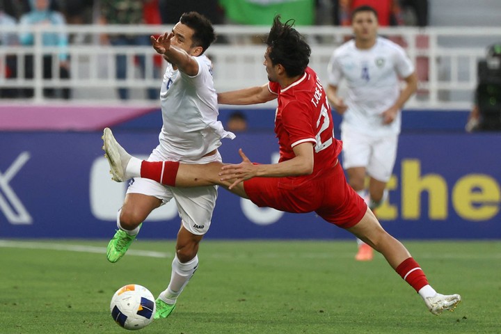 foto: timnas u-23 kalah dari uzbekistan di semifinal piala asia