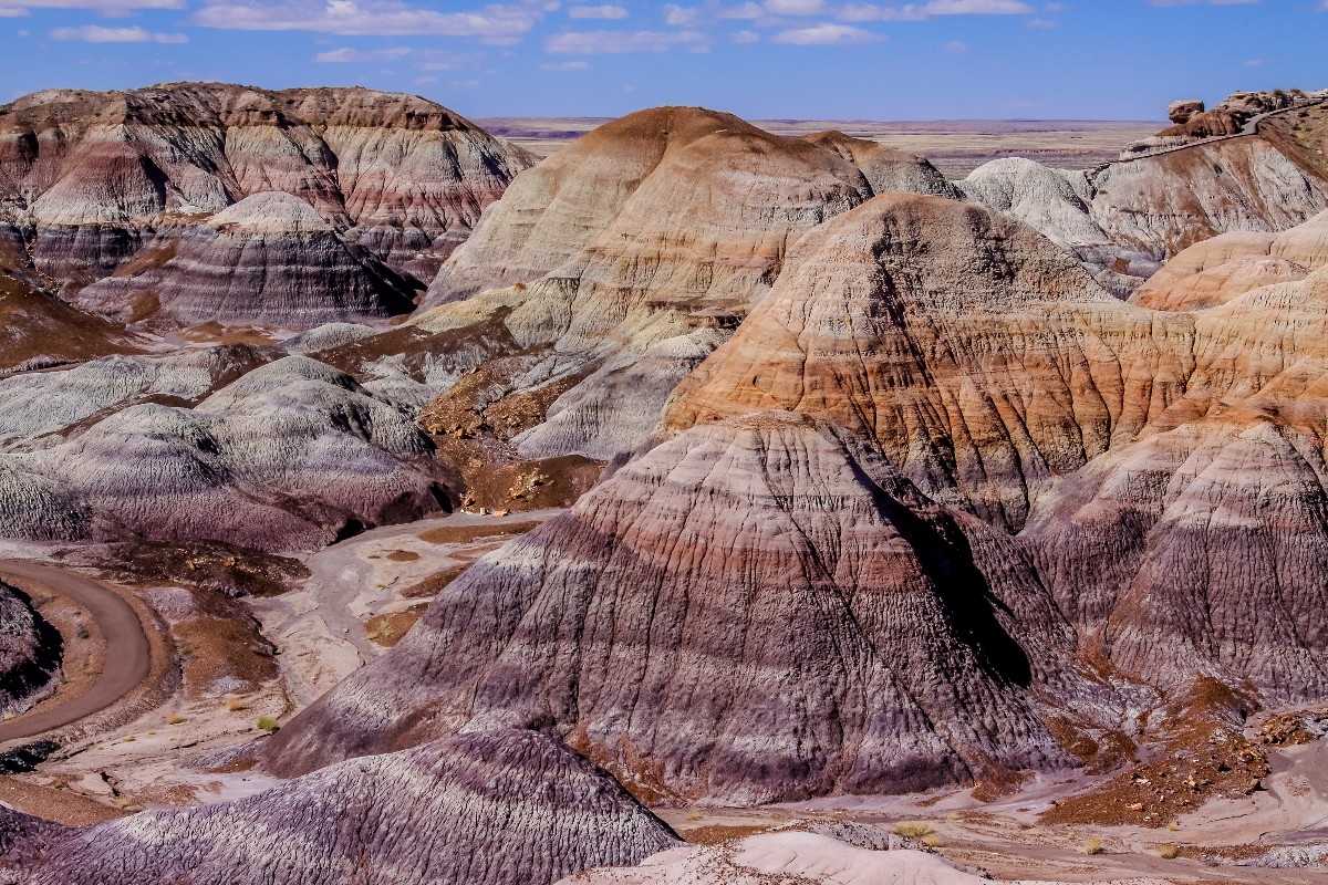 Spanning over 200 square miles, Petrified Forest National Park is home to one of the largest and most colorful concentrations of petrified wood in the world, as well as ancient petroglyphs and stunning desert landscapes.]]>