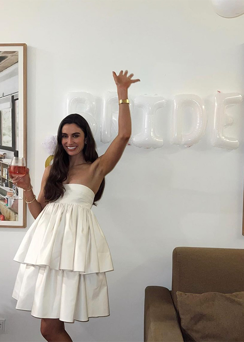 former miss ireland aoife o'sullivan collects her wedding dress of dreams