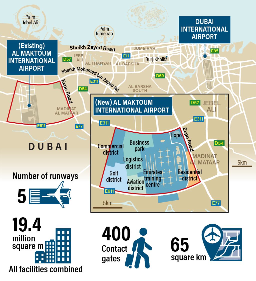dubai seeks faster travel at new terminal in al maktoum airport with emerging technology