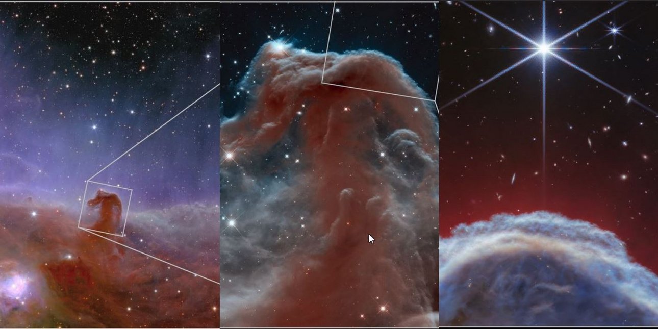 nasa: το διαστημικό τηλεσκόπιο james webb «ζουμάρει» στο νεφέλωμα της αλογοκεφαλής -εντυπωσιακές εικόνες