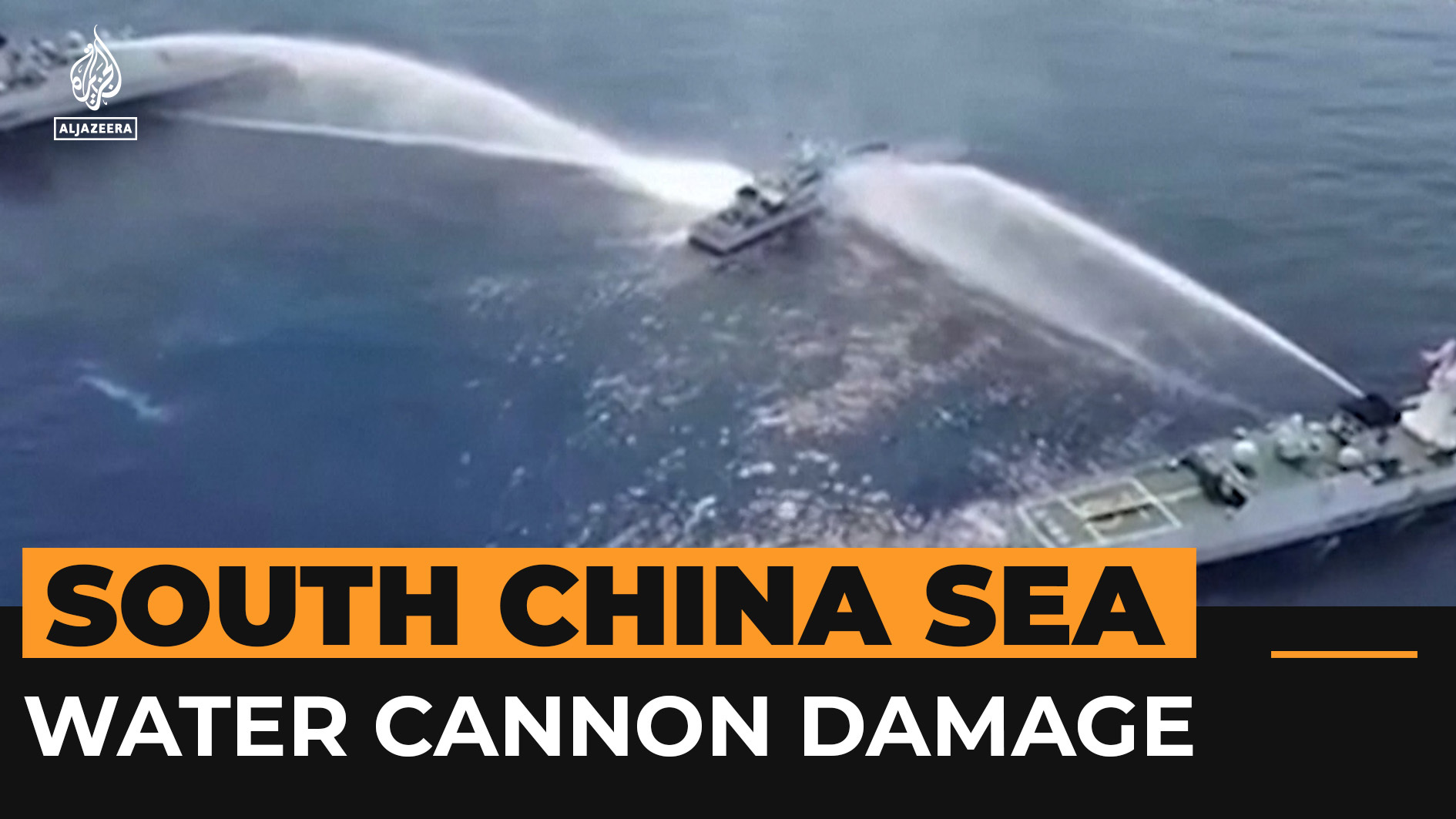 China Coastguard Blasts Water Cannon At Philippine Coastguard Ship