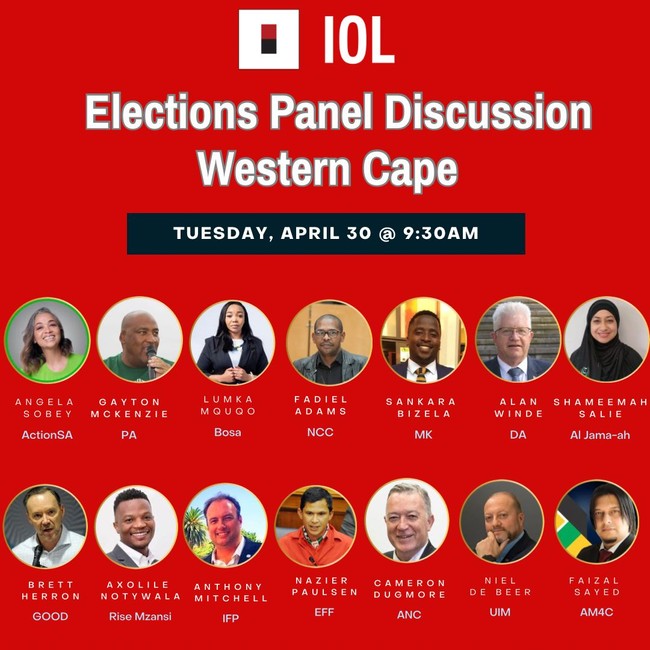 watch live: iol hosts election panel in cape town