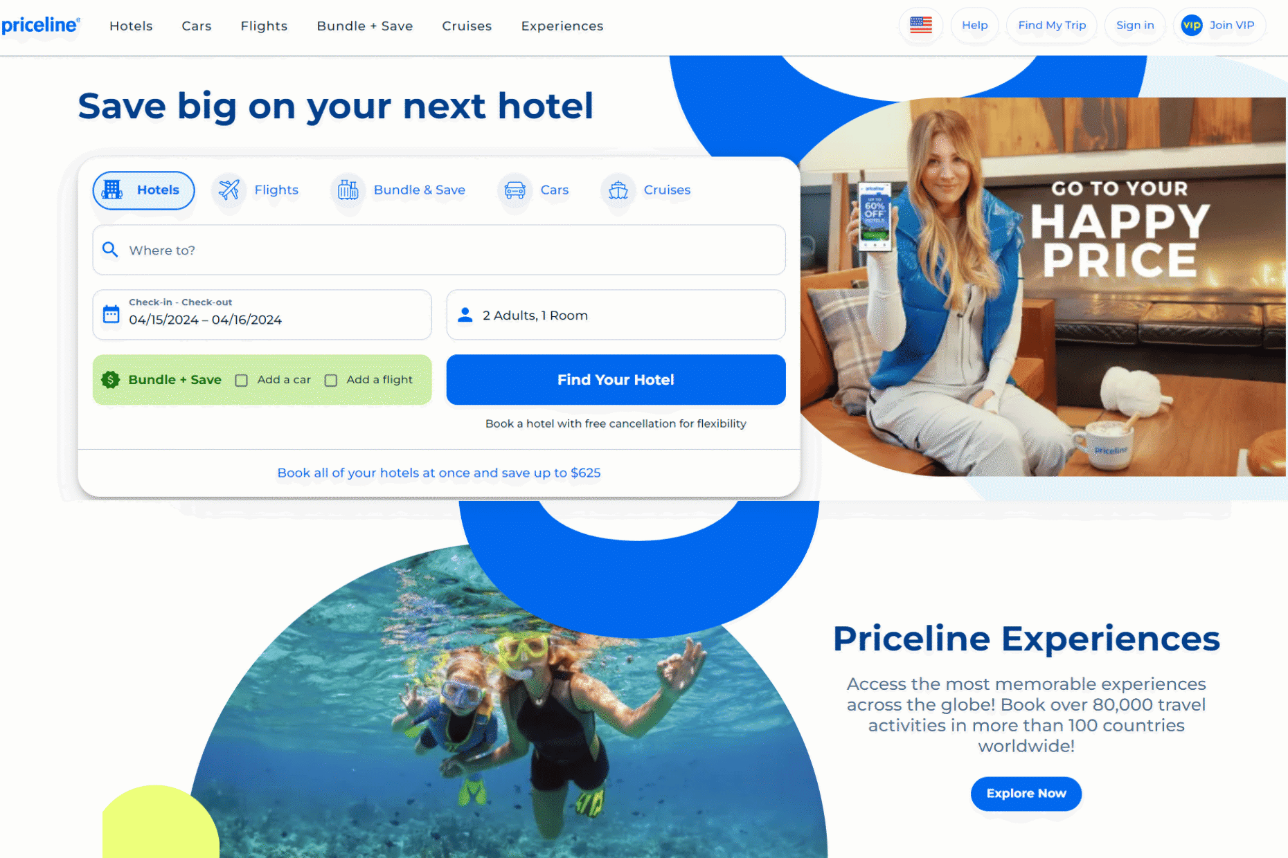 <p><a href="https://press.priceline.com/our-story">Priceline</a> is another long-established discount travel website. Tech-savvy travellers first started using it to book flights in 1997. Priceline <a href="https://www.nerdwallet.com/article/travel/is-priceline-legit">acts as an intermediary</a> between you and the hotel or airline you need to book. Once you’ve found a suitable flight or hotel with the search tool, book on Priceline and manage your booking via the hotel or airline. Priceline has a loyalty program and a price-matching guarantee, and lets you “bundle” airline, hotel, rental car and cruise bookings. Travellers should note that cancellation policies vary and most package deals are non-refundable. </p>