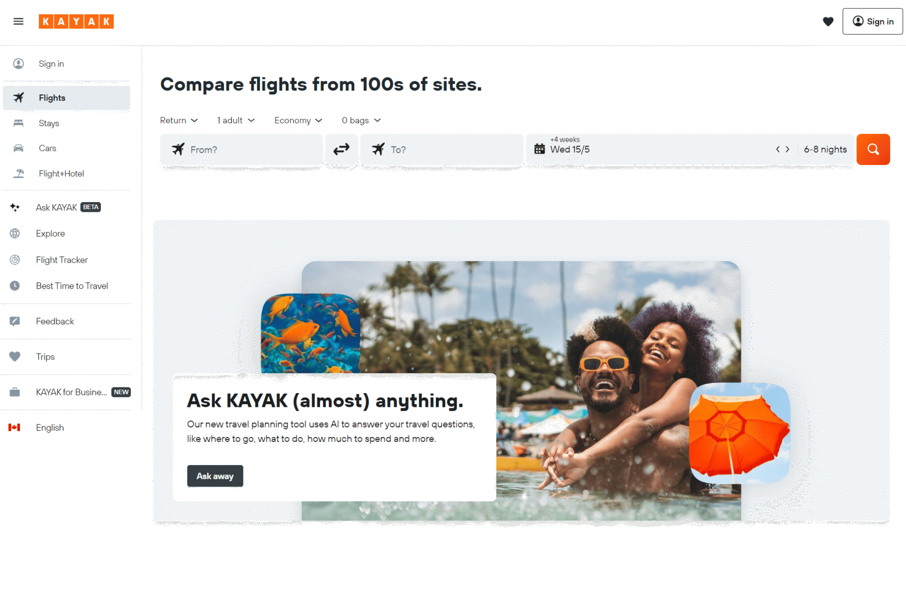 <p>Kayak—which has the same parent company as Booking.com and Priceline—is a <a href="https://www.nerdwallet.com/article/travel/is-kayak-legit">massive travel search engine</a>. It works by scanning hundreds of third-party travel and direct-booking websites for the lowest prices. That means you’ll likely find a wider price range for a single hotel room or rental car than you would on individual direct-booking sites. Use Kayak to search for flights, rental cars, hotels and Airbnb-style rentals, and book directly on the site which has the deal that suits you best. Kayak <a href="https://www.frommers.com/slideshows/848046-the-10-best-and-worst-airfare-search-sites-for-2024">recently merged with the buzzy booking platform</a> <a href="https://www.momondo.ca/?ispredir=true">Momondo</a>. </p>