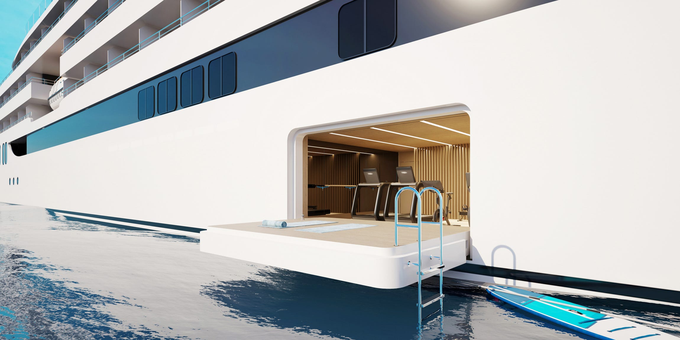 <p>Water platforms are typically only common on yacht-marketed ships, such as Emerald's, Ritz-Carlton's, and, someday, Four Seasons'.</p>