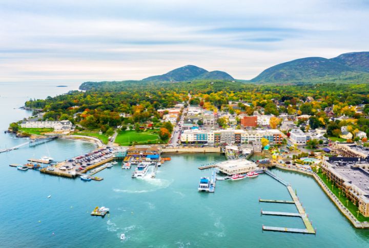 <p><span>Bar Harbor is a gateway to Acadia National Park and offers excellent opportunities to see whales in the Gulf of Maine. Visitors can go on tours to see humpback, fin, and minke whales while enjoying the scenic coastal landscapes.</span></p>