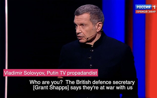 ranting putin propagandist urges russia to 'wipe out' the uk