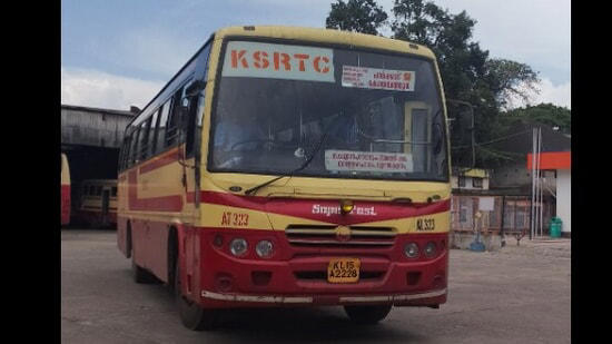 The woman shared a picture of the bus and pointed out how boards are written in Malayalam.
