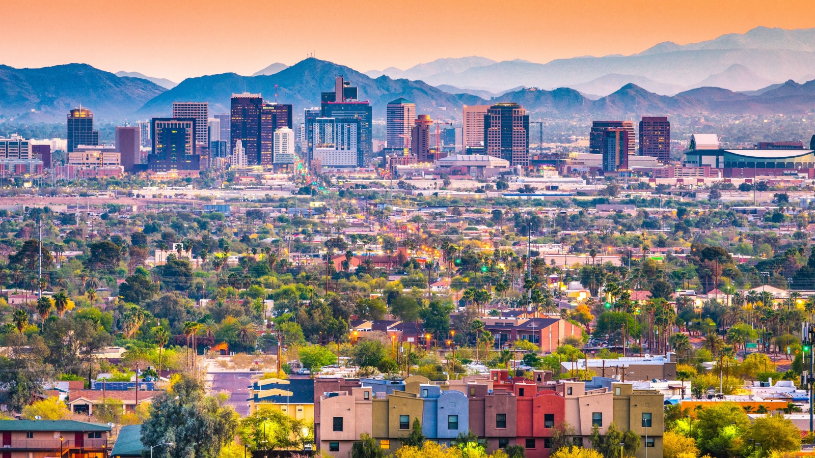 <p>Phoenix is located in the Salt River Valley of Arizona, surrounded by beautiful mountain ranges. With lots of annual sunshine and hot weather, it’s aptly named The Valley of the Sun. </p>