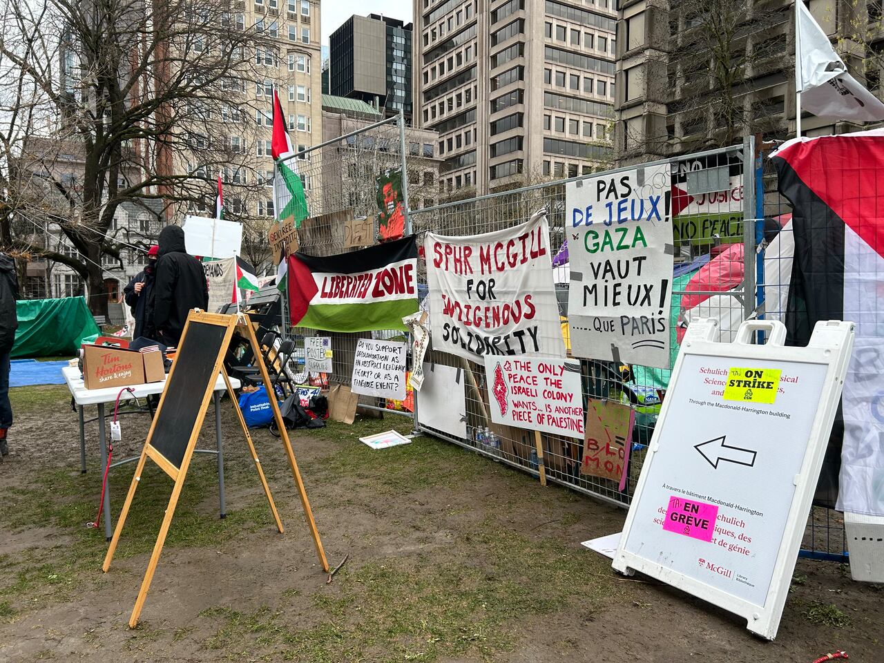 mcgill asks police for help as pro-palestinian encampment enters fourth day