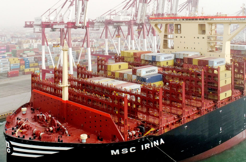 <p>The current largest capacity shipping container ship in the world goes to the MSC Irina, along with its twins: the MSC Loreto and MSC Michel Cappellini.</p>