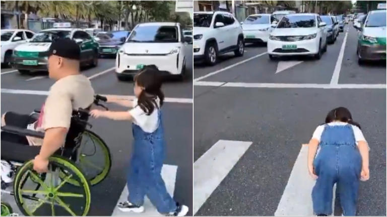 Little girl's polite gesture while crossing busy road leaves Anand ...