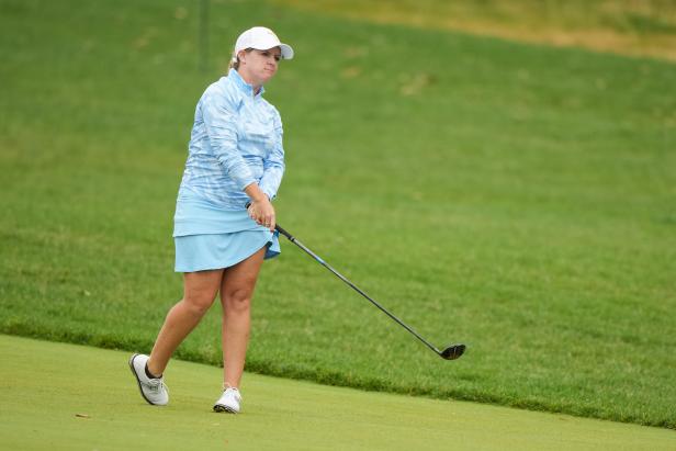 a female teaching pro is contending at the pga professional champ. here's why she can't qualify for the pga championship