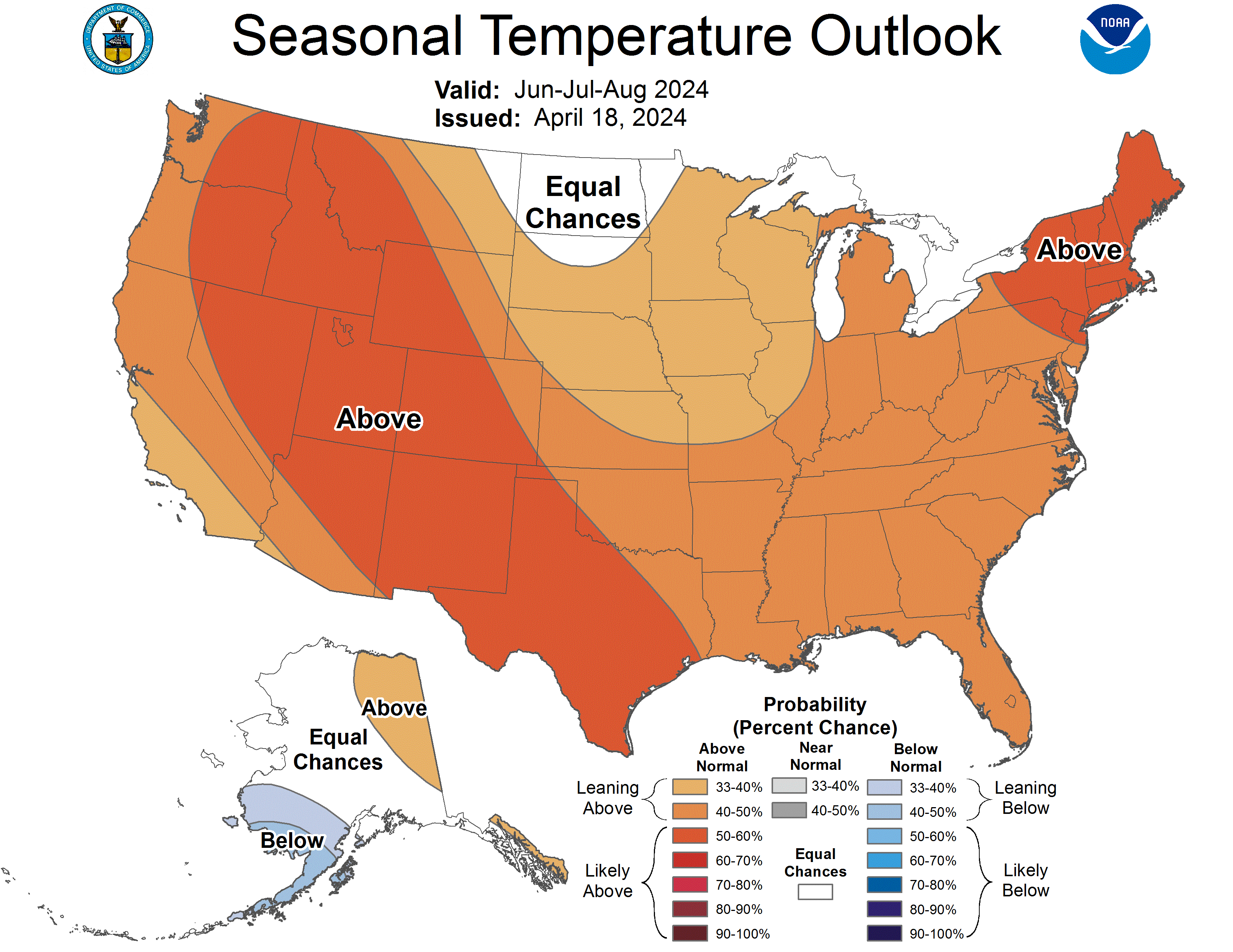 maps show where dangerous summer heat could impact u.s.