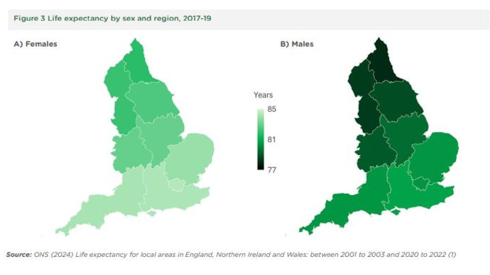 'a poor, sick country': list of 17 english areas where life expectancy inequality is rising