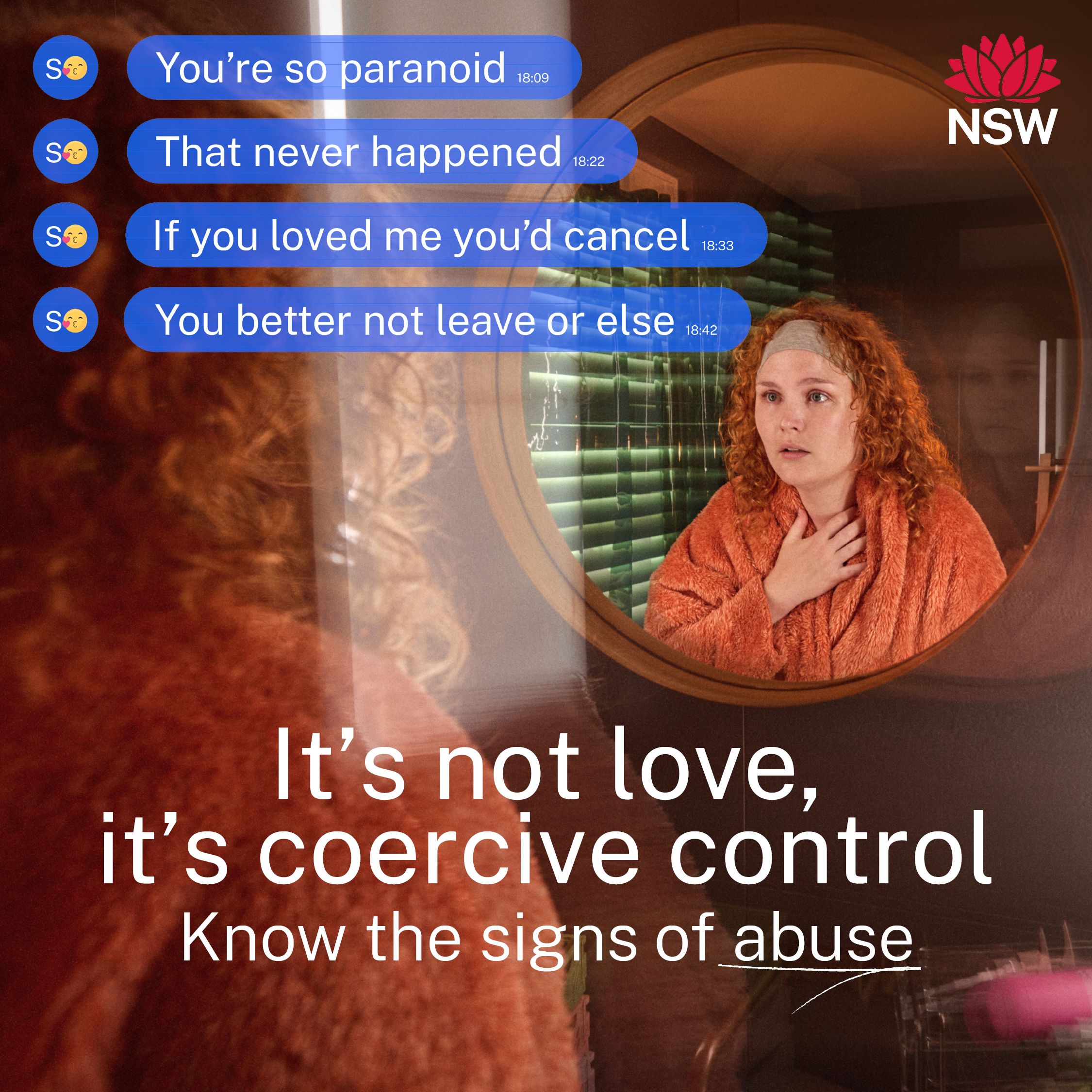 'it's not love': campaign to educate public on signs of coercive control