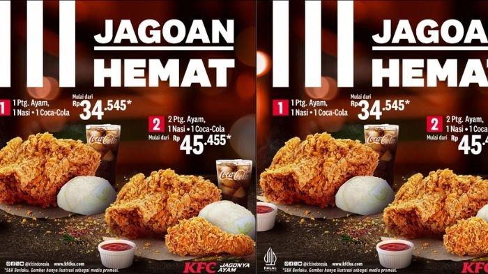 promo terbaru kfc mei 2024: jagoan hemat,1 chicken + 1 rice + 1 coca-cola hanya 34ribuan